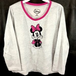 Disney Gray Tee Sleepwear Top Size L Girls (12-14)